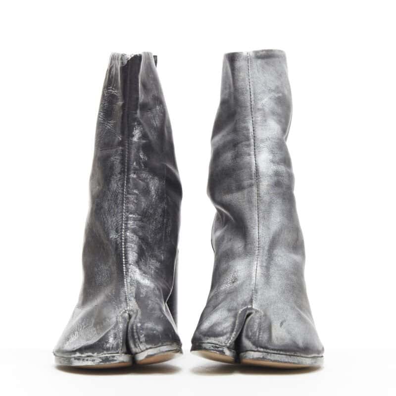 Maison Martin Margiela Demna Pantashoe Boots Silver Leather Never worn - Inside View