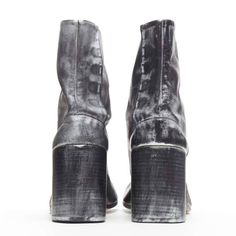 Maison Martin Margiela Demna Pantashoe Boots Silver Leather Never worn - Box View