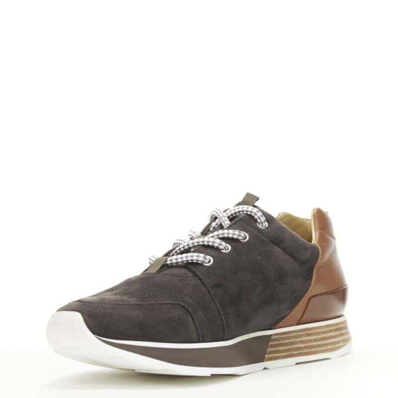 Hermès Salehe Medallion Shoes Grey Suede Very good condition - Model View