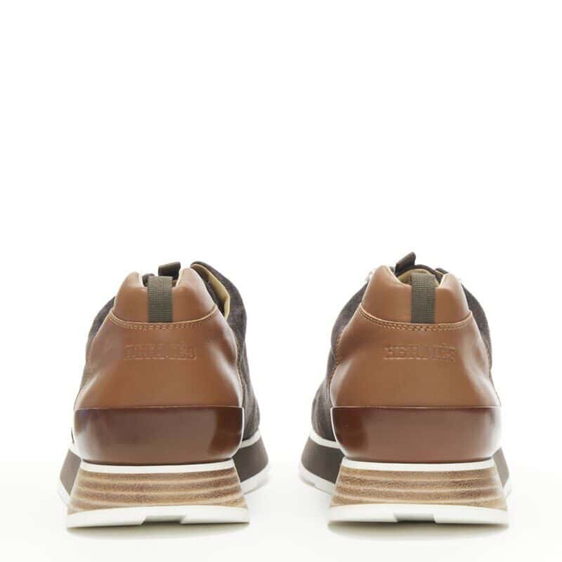 Hermès Salehe Medallion Shoes Grey Suede Very good condition - Box View