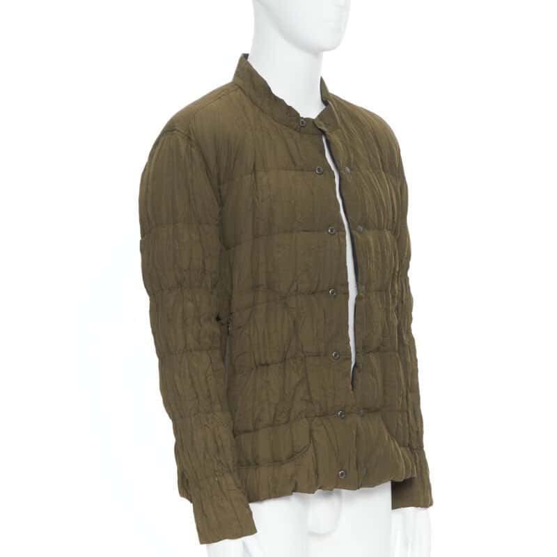 Issey Miyake Green Pleated Jacket Green Polyester Never worn - Front View