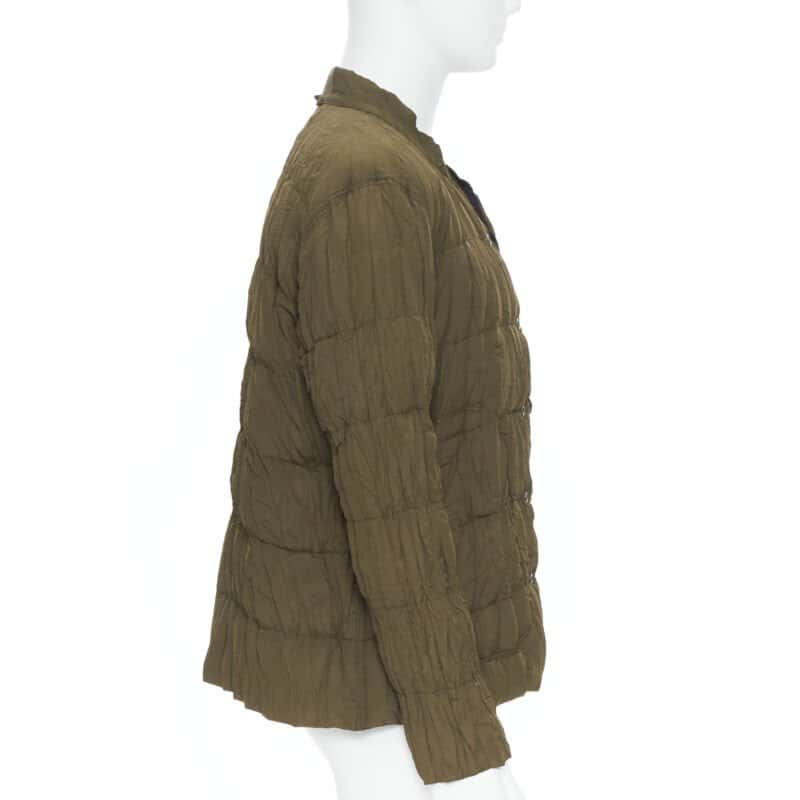 Issey Miyake Green Pleated Jacket Green Polyester Never worn - Box View