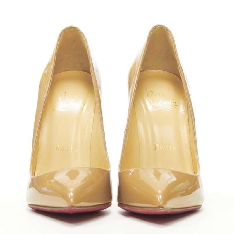 Christian Louboutin Patent Pigalle Heels Beige Very good condition - Inside View