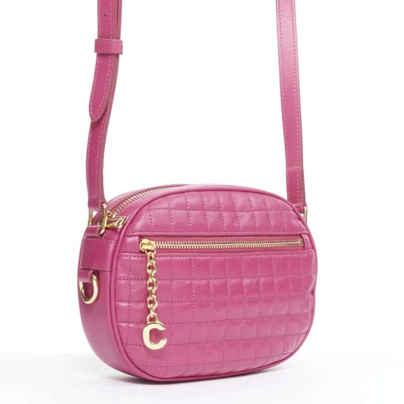 Celine Pink Charm Camera Bag Pink Leather Never worn, with tag - Inside View