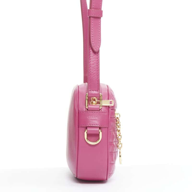 Celine Pink Charm Camera Bag Pink Leather Never worn, with tag - Model View