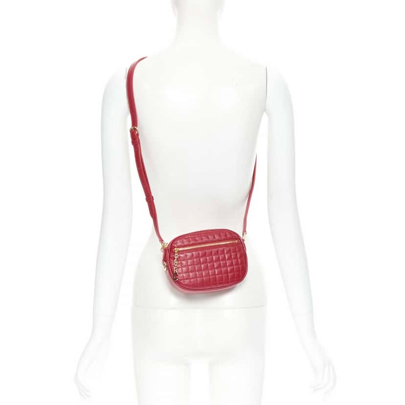 Celine Red Charm Camera Bag Red Leather Never worn, with tag - Back View
