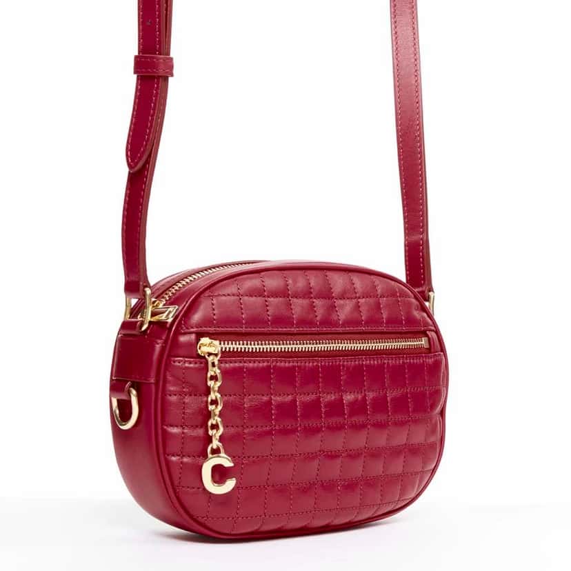 Celine Red Charm Camera Bag Red Leather Never worn, with tag - Inside View