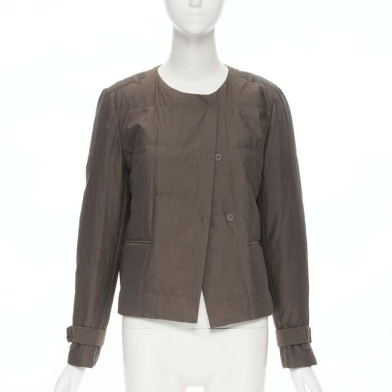 Brunello Cucinelli Brown Belted Jacket Brown Cotton Never worn - Inside View