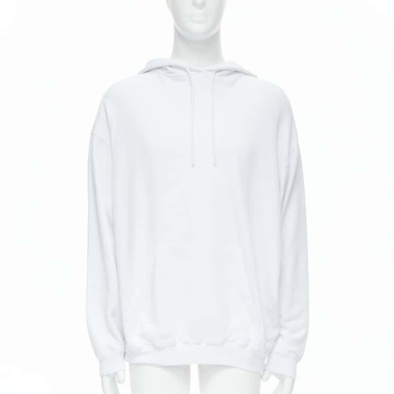 Balenciaga Tattoo Logo Hoodie White Cotton Very good condition - Back View