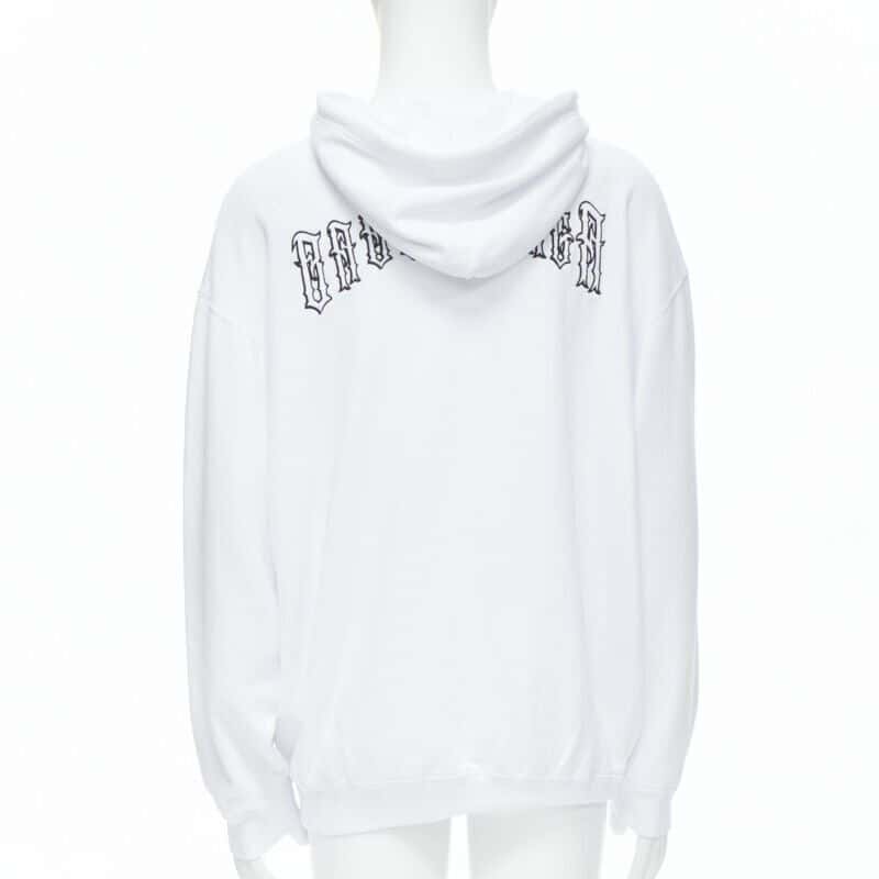 Balenciaga Tattoo hoodie White Cotton Never worn, with tag - Front View
