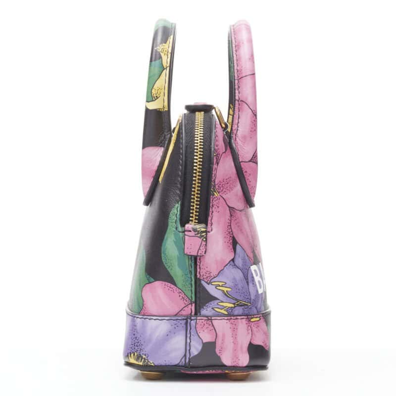 Balenciaga Floral Ville Bag MultiColor Leather Never worn, with tag - Model View