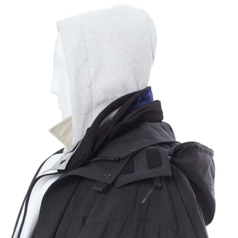 Balenciaga Pink Fur Parka Black Never worn, with tag - Back View
