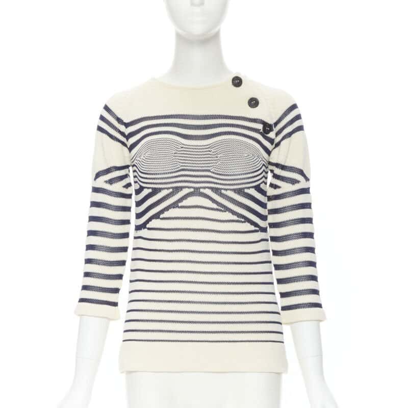 Jean Paul Gaultier Stripe Sailor Sweater MultiColor Cotton Never worn, with tag - Front View