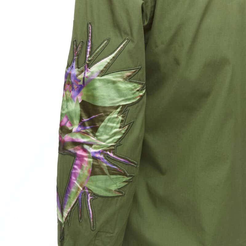 Givenchy Birds Patch Shirt Green Cotton Never worn - Back View