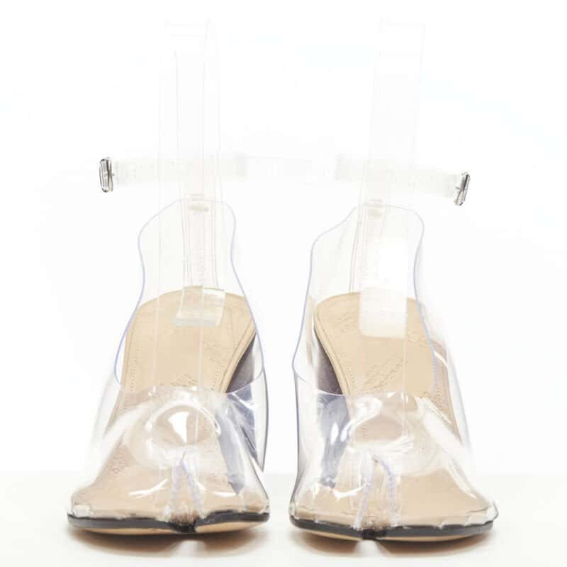 Maison Martin Margiela Tabi Cone Heels Black Plastic Never worn - Inside View