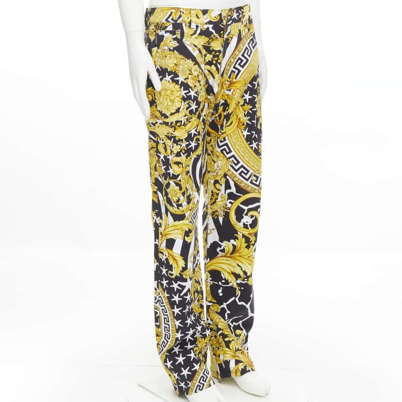 Versace Savage Stud Jeans Gold Never worn, with tag - Inside View
