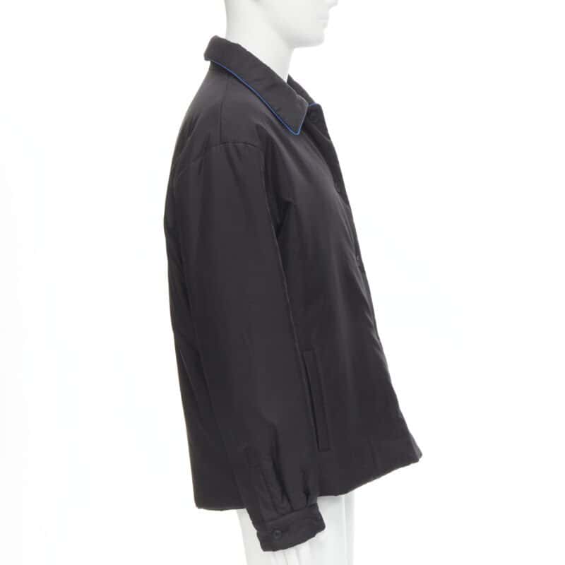 Fendi Black White Jacket Black Polyester Never worn, with tag - Model View