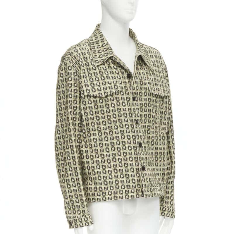 Fendi Brown Zucca Jacket Brown Cotton Never worn, with tag - Inside View