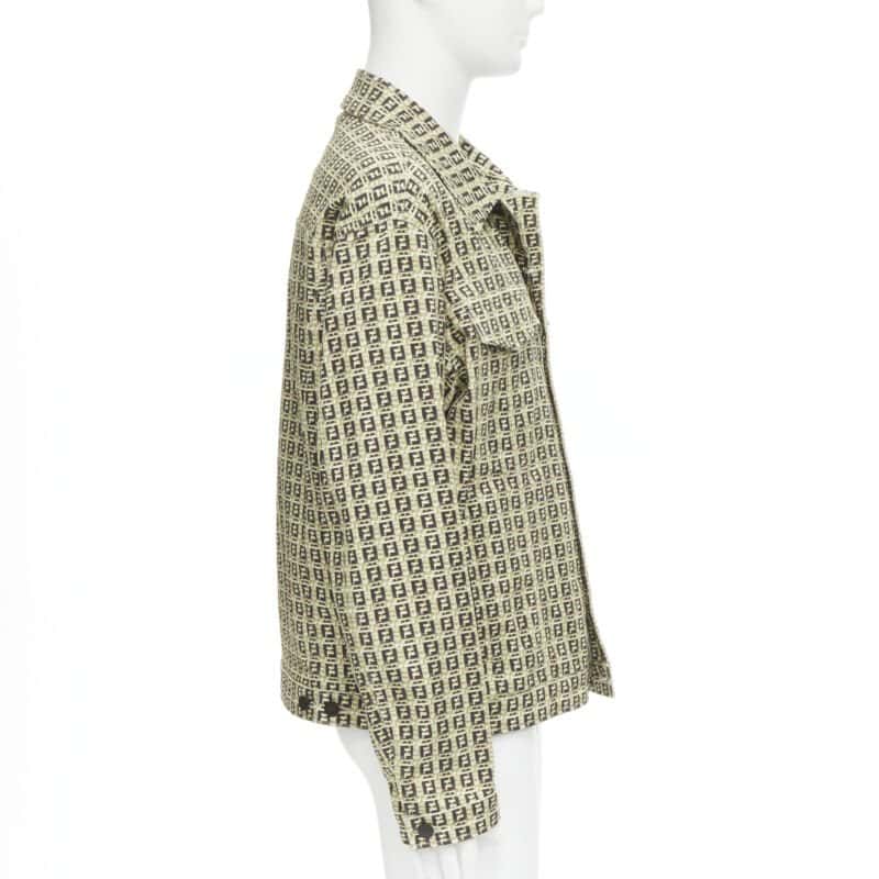 Fendi Brown Zucca Jacket Brown Cotton Never worn, with tag - Model View