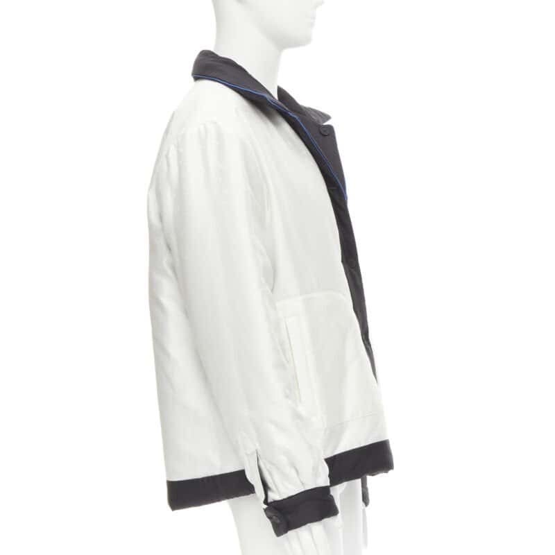Fendi Black White Jacket Black Polyester Never worn, with tag - Model View