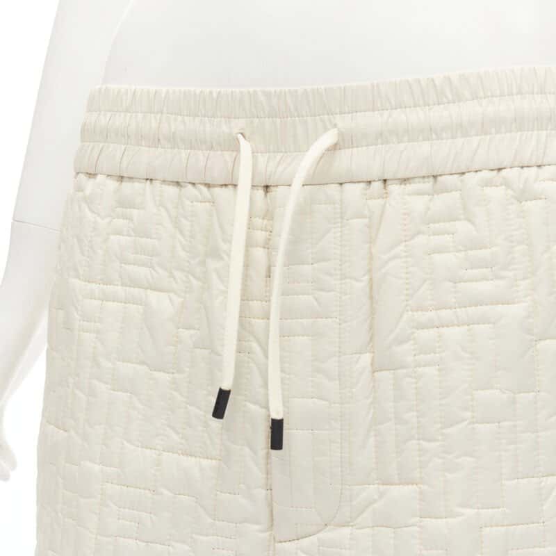 Fendi Zucca Padded Shorts Beige Never worn, with tag - Back View