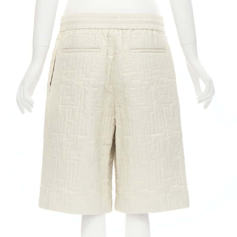 Fendi Zucca Padded Shorts Beige Never worn, with tag - Box View