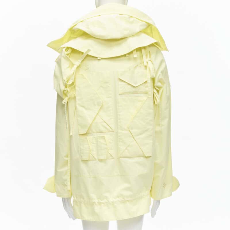 Louis Vuitton Yellow Tie Parka Yellow Cotton Never worn - Back View