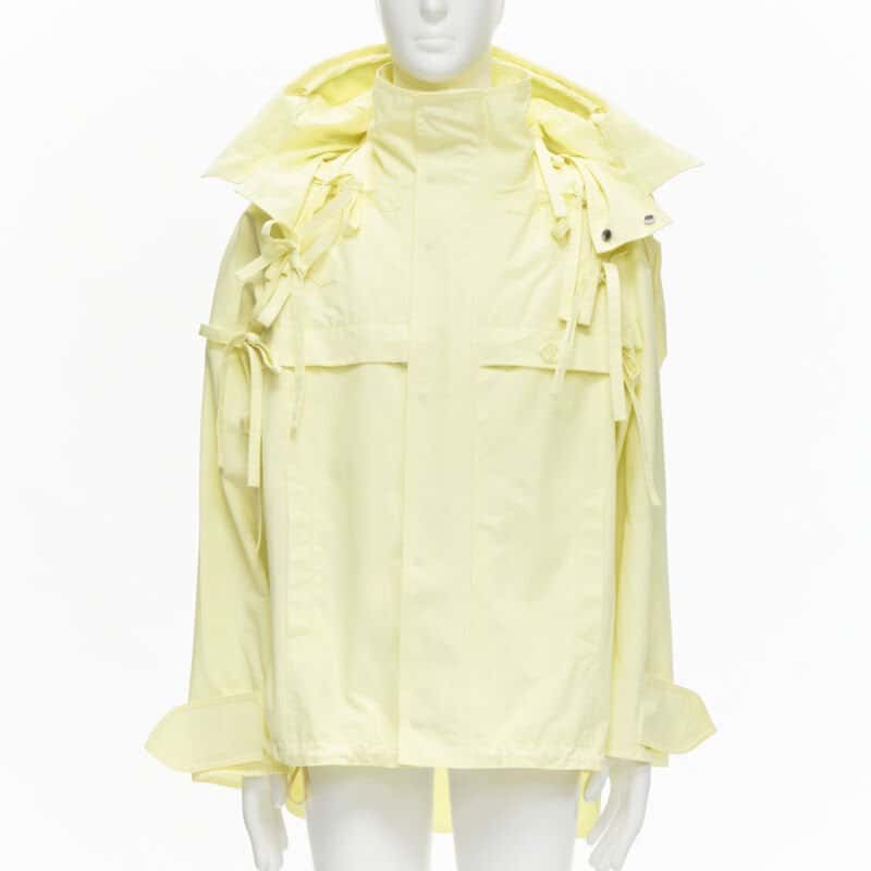 Louis Vuitton Yellow Tie Parka Yellow Cotton Never worn - Inside View