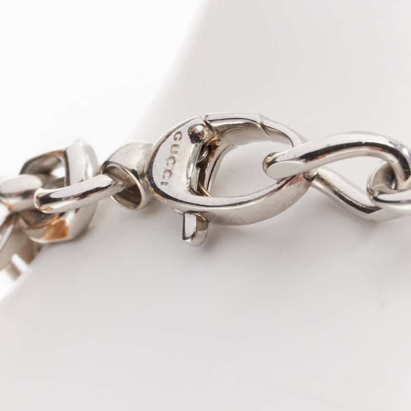 Gucci Gold Silver Charms Bracelet Silver Metal Never worn - Model View