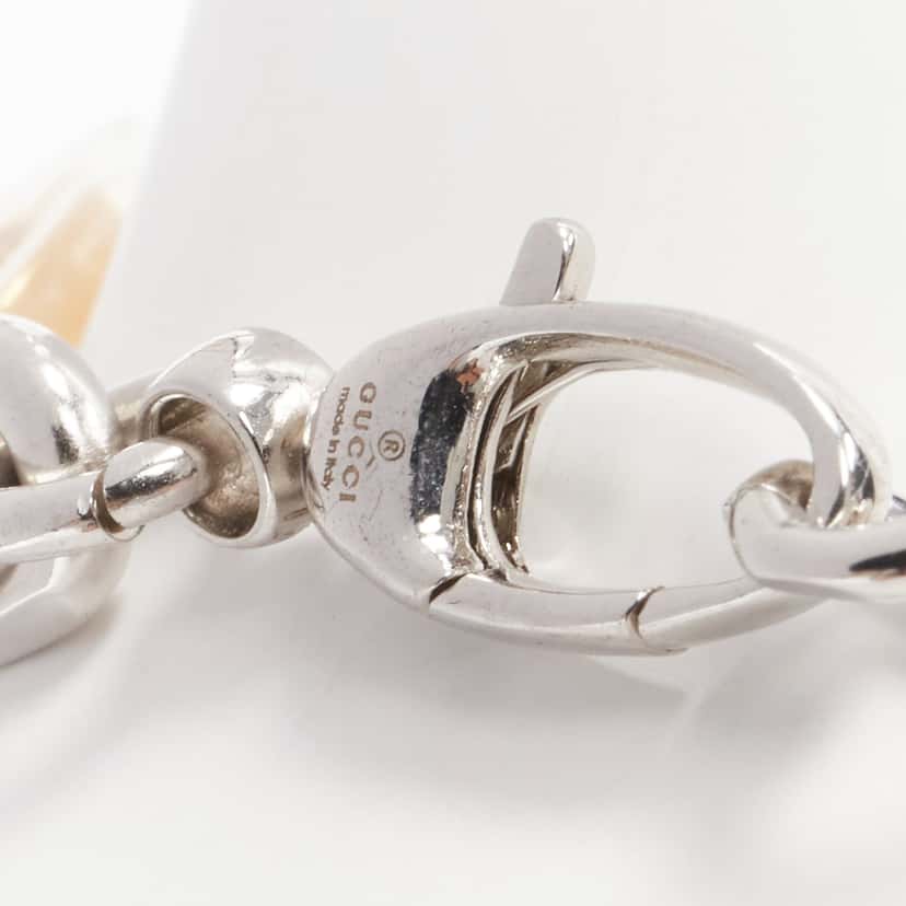 Gucci Gold Silver Charms Bracelet Silver Metal Never worn - Box View