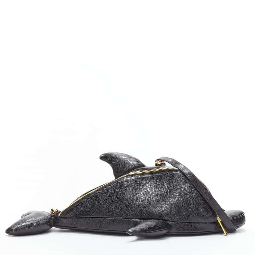 Thom Browne Dolphin Black Leather Never worn - Front View