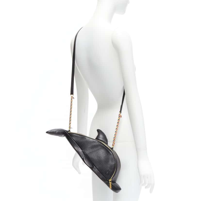 Thom Browne Dolphin Black Leather Never worn - Back View