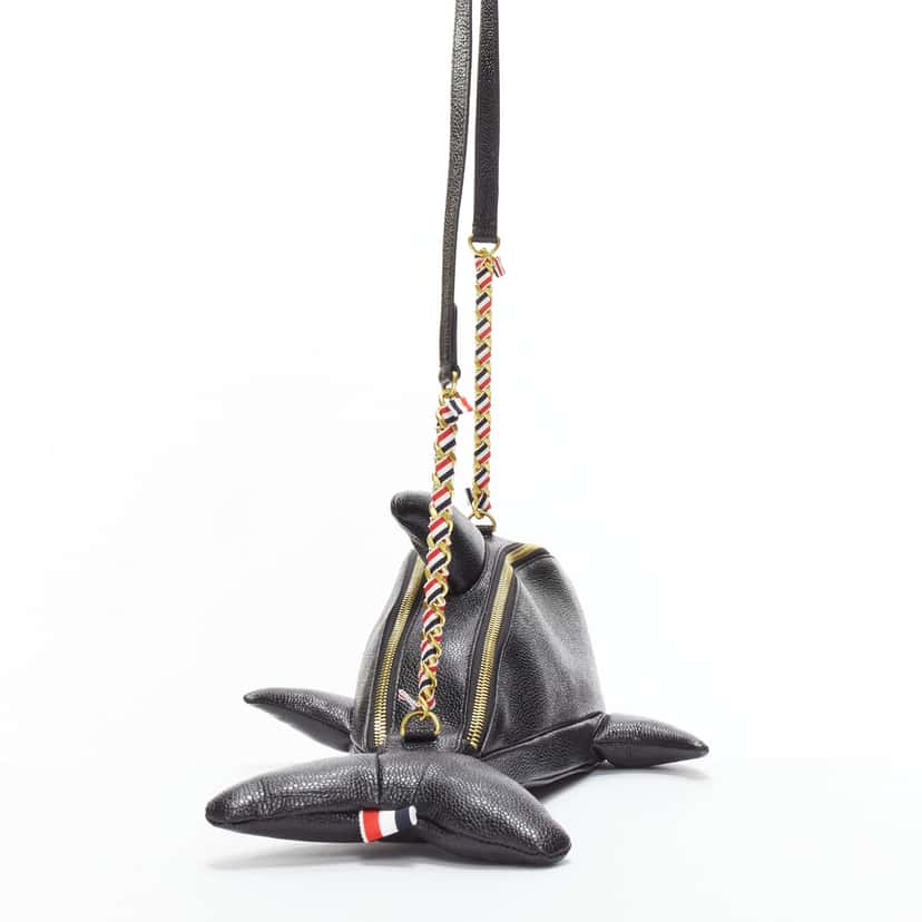 Thom Browne Dolphin Black Leather Never worn - Model View