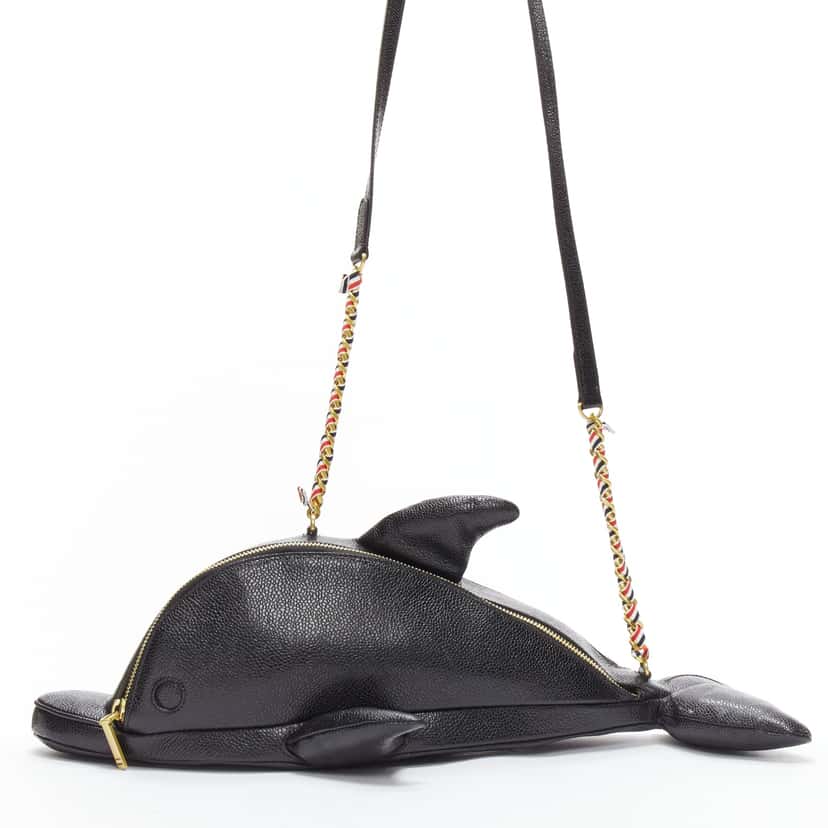 Thom Browne Dolphin Black Leather Never worn - Box View