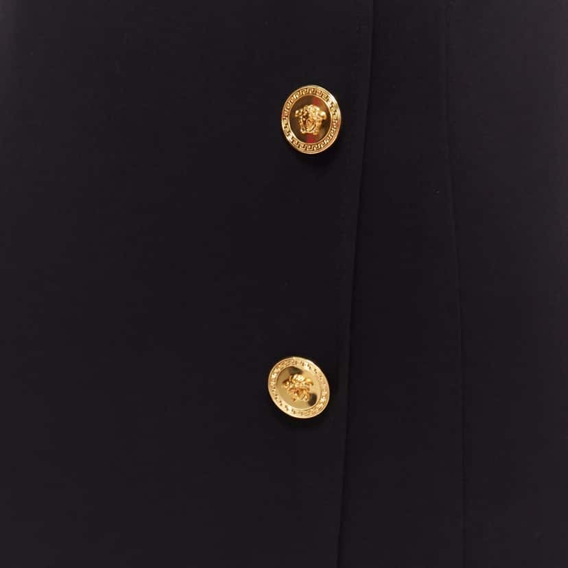 Versace Barocco Dress Black Viscose Never worn - Back View