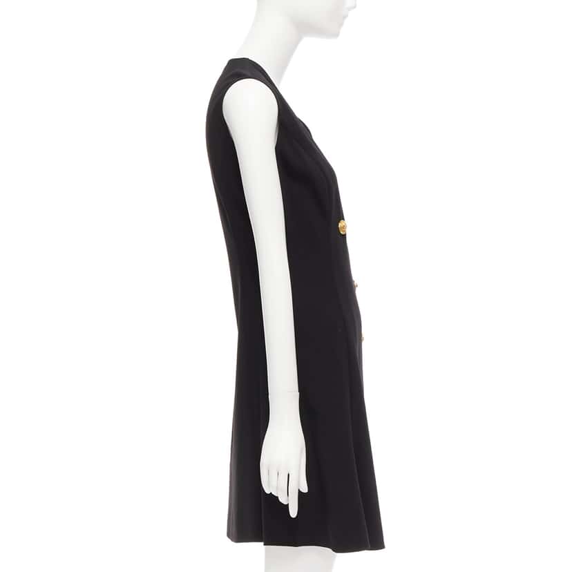 Versace Barocco Dress Black Viscose Never worn - Model View