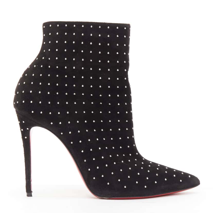 Christian Louboutin So Kate Booty Black Suede Never worn - Front View