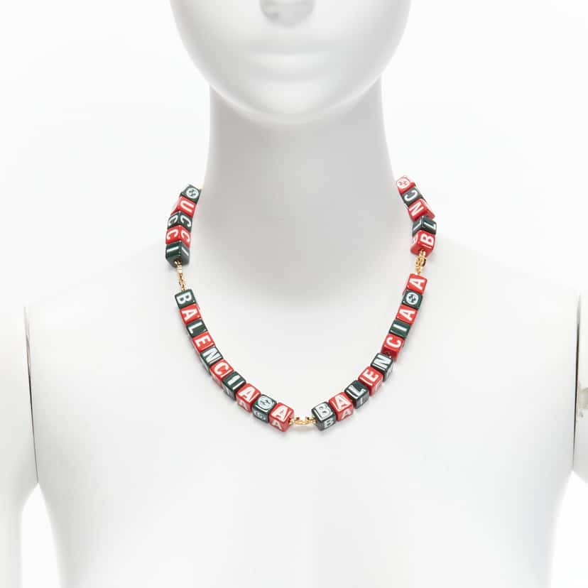 Gucci Hacker Cube Necklace Red Plastic Never worn, with tag - Front View