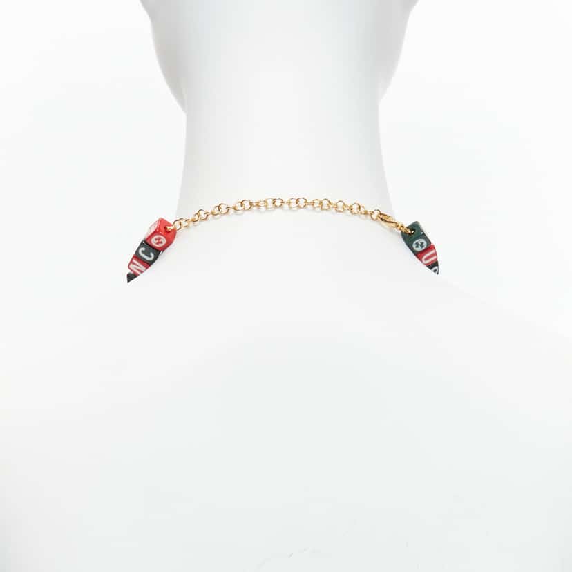 Gucci Hacker Cube Necklace Red Plastic Never worn, with tag - Box View