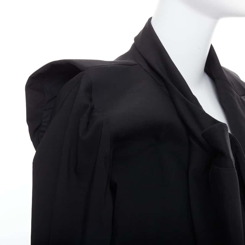 Maison Martin Margiela Black Draped Coat Black Wool Never worn - Back View