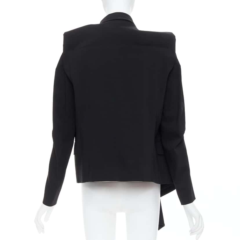 Maison Martin Margiela Black Draped Coat Black Wool Never worn - Box View
