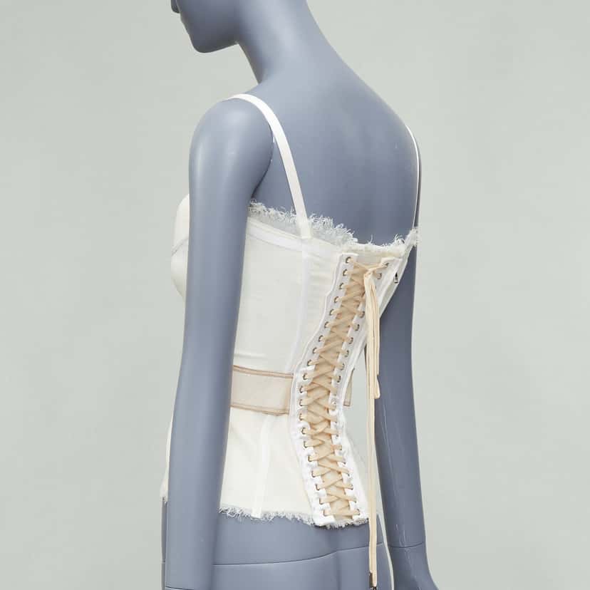 Dolce & Gabbana Mesh Trim Bustier Ecru Good condition - Box View