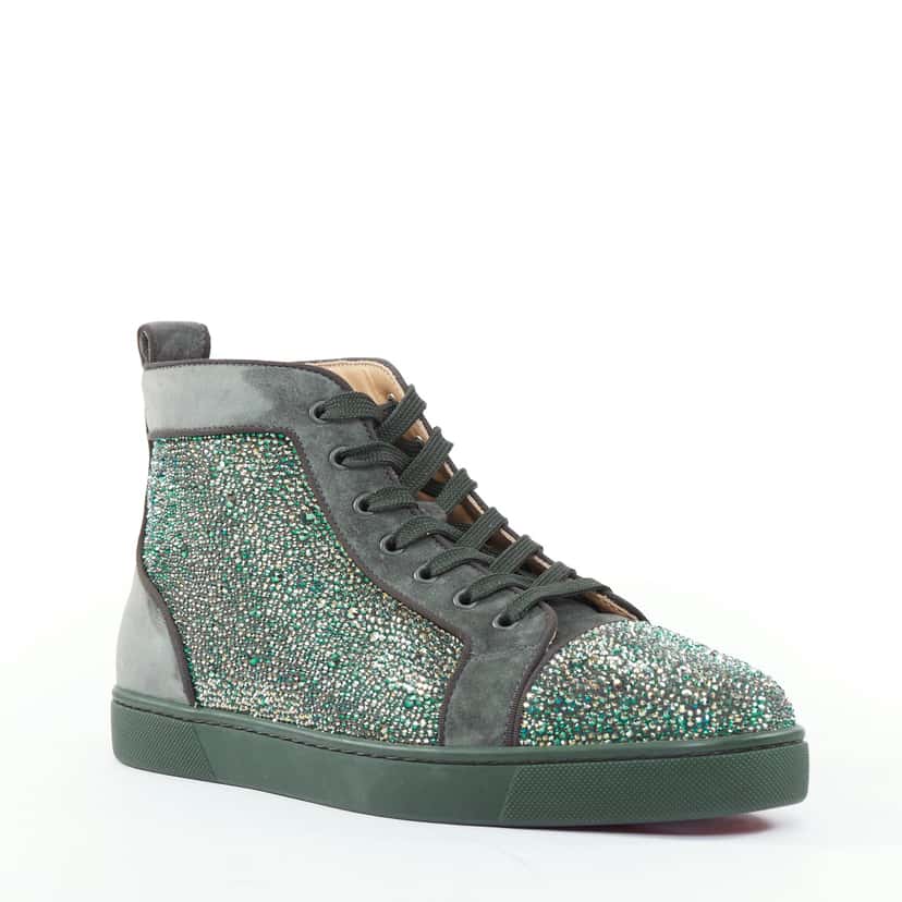 Christian Louboutin Louis Orlato Green Suede Never worn - Back View