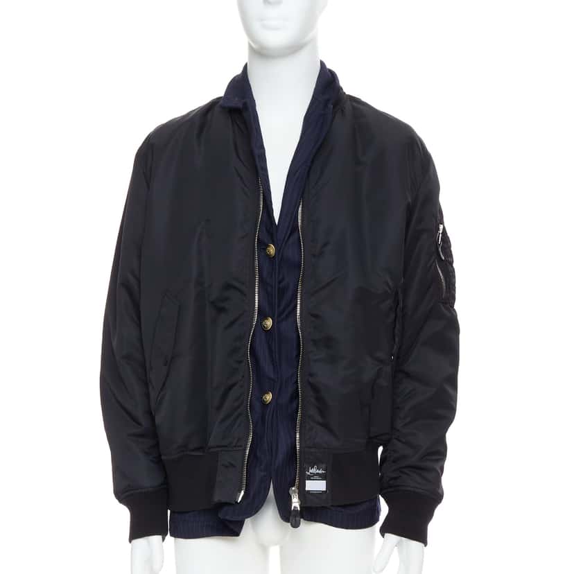 Loro Piana Reversible Blazer Bomber Black Never worn - Front View