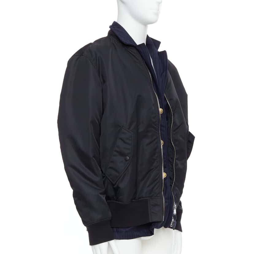 Loro Piana Reversible Blazer Bomber Black Never worn - Inside View