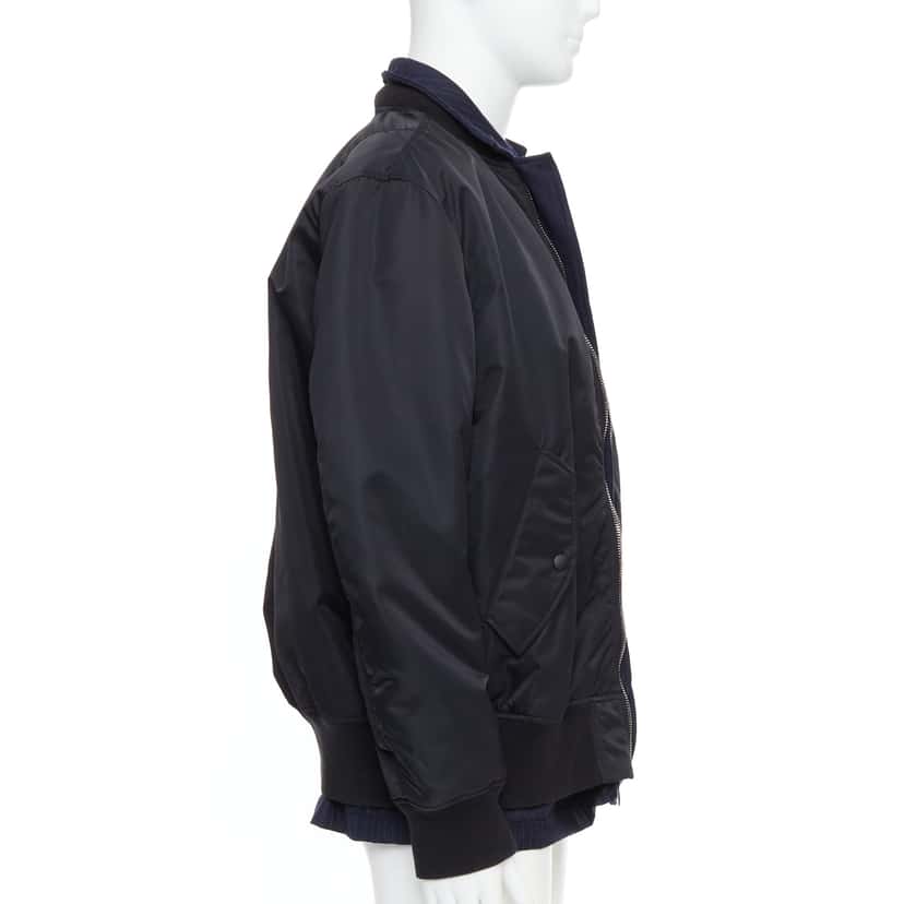 Loro Piana Reversible Blazer Bomber Black Never worn - Model View