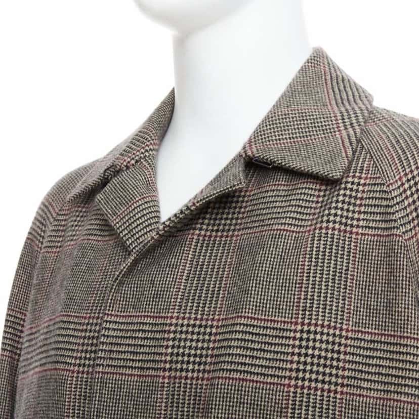 Loro Piana Green Herringbone Coat Beige Cashmere Never worn - Back View