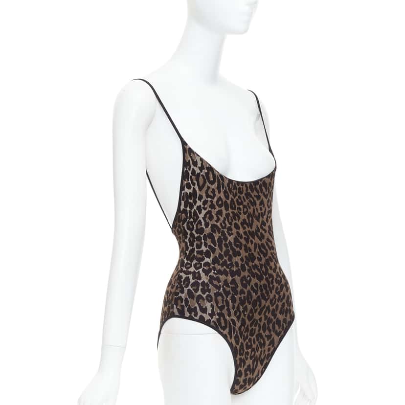 Dolce & Gabbana Leopard Print Swimsuit Brown Never worn - Inside View