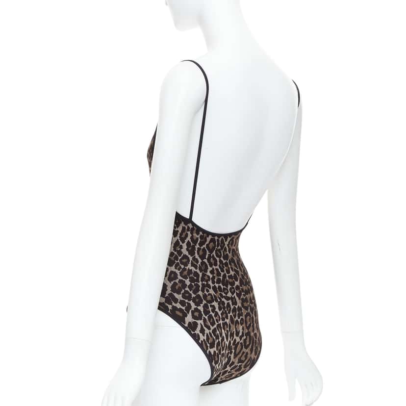 Dolce & Gabbana Leopard Print Swimsuit Brown Never worn - Box View