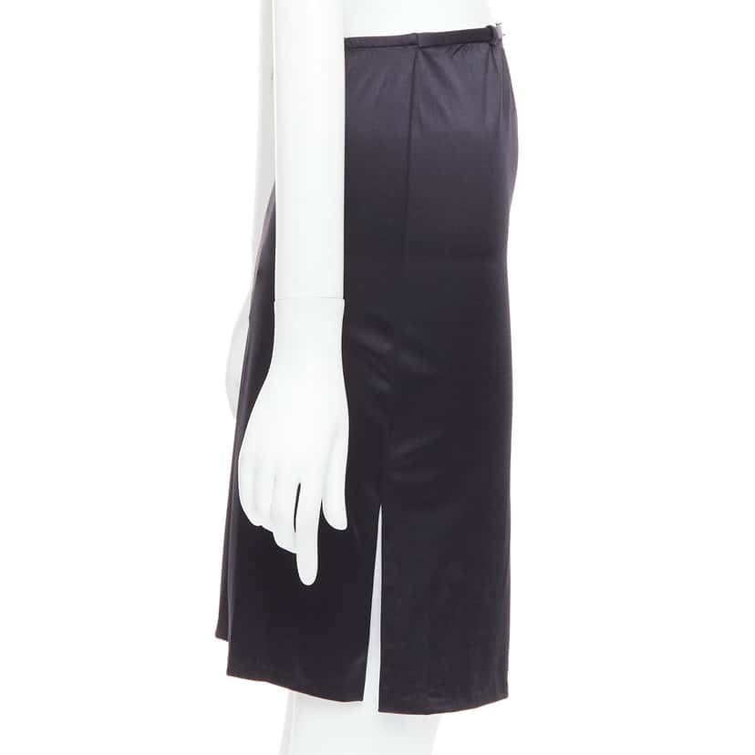 Dolce & Gabbana Logo Resin Skirt Black Polyamide Very good condition - Model View